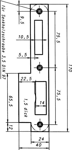 Lappen-Schließblech, kantig Produktbild img2 L