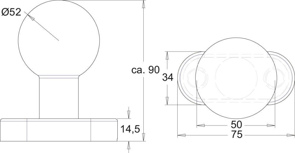 Knopf,auf Rosette, 2033/5010,silberfarbig Produktbild img2 L