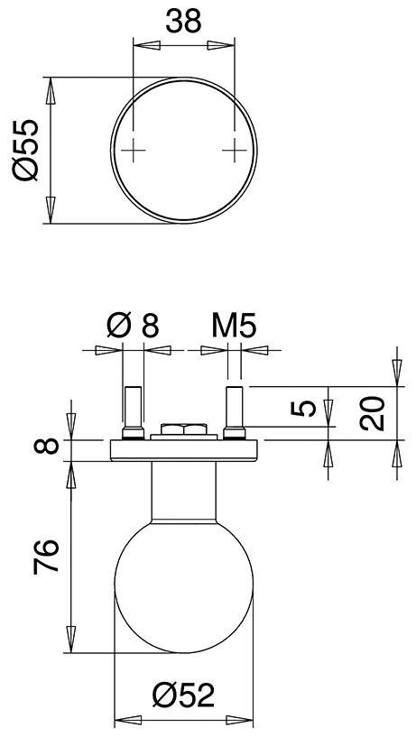 Knopf,auf Rosette, 1052/5010,silberfarbig Produktbild img2 L