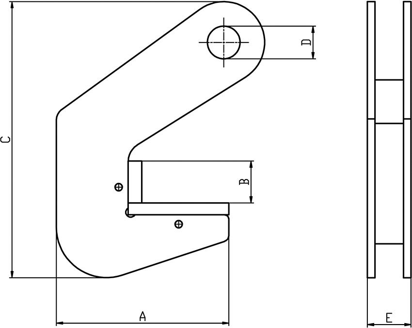 PLANETA Rohr-Hebeklemme PPC-1,5 Tragfähigkeit 1.500kg Greifbereich 40mm 1 Satz = 2 Stück Produktbild img2 L
