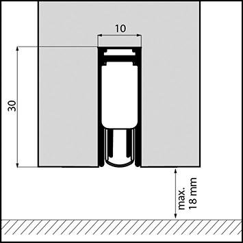 Automatische Türbodendichtung EllenMatic Slim Soundproof IP Produktbild img2 L
