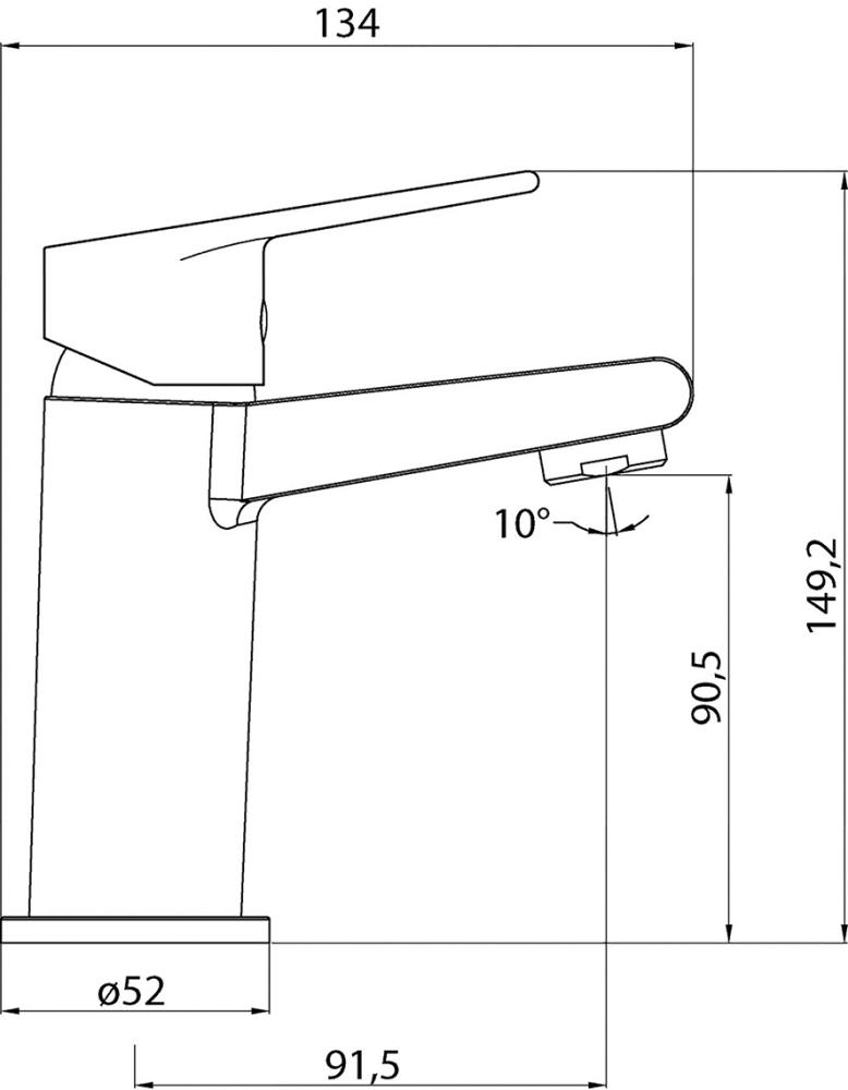 Waschtischarmatur Onara EHM industrial Produktbild img2 L