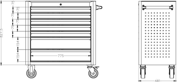 FORUM Werkstattwagen 910x480x1000mm Produktbild img2 L