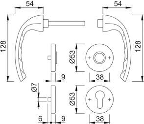 SI-grt. Rosette F1 58/42KV/42KVS/1710,8,PZ Produktbild img3 L