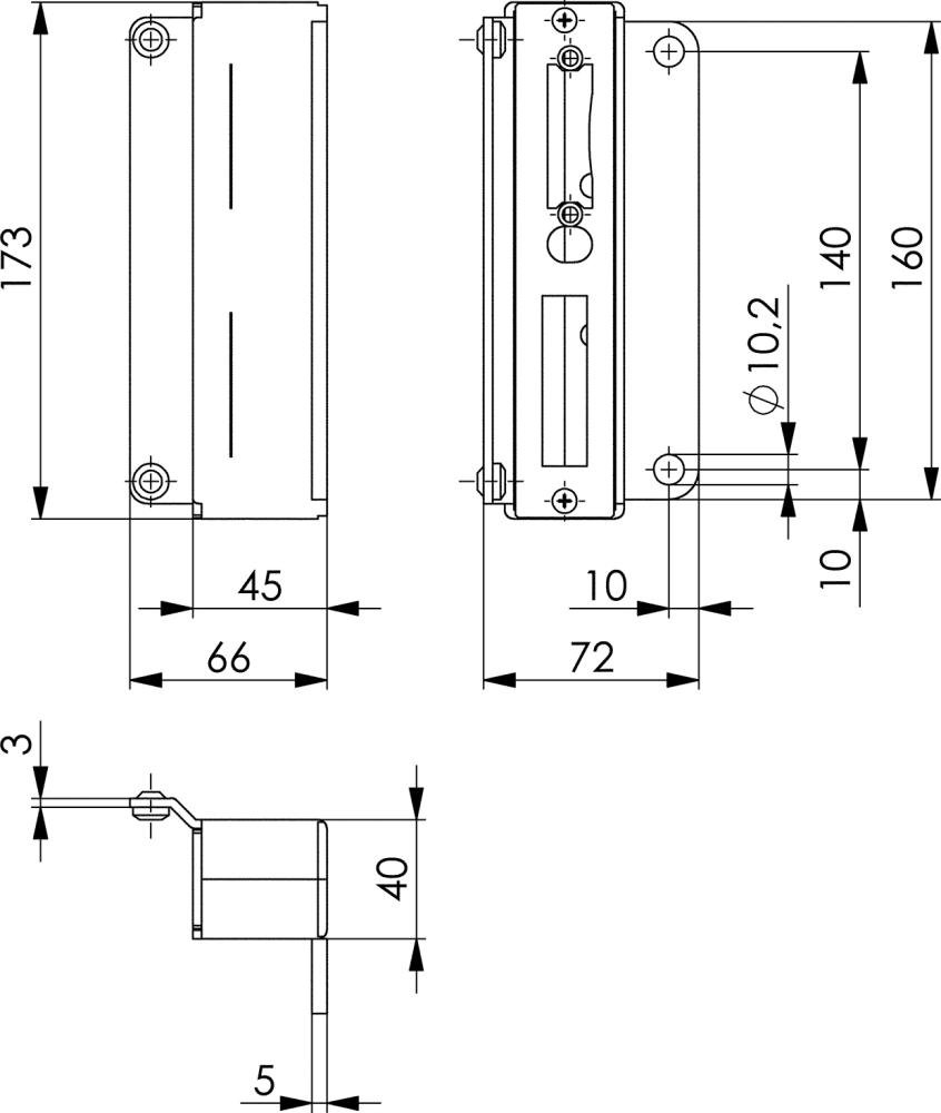 Schließkasten 147A-30+40 für Dübelbefestigung Produktbild img2 L