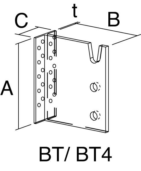 Balkenträger BT4, 4-reihig, Edelstahl Produktbild img2 L