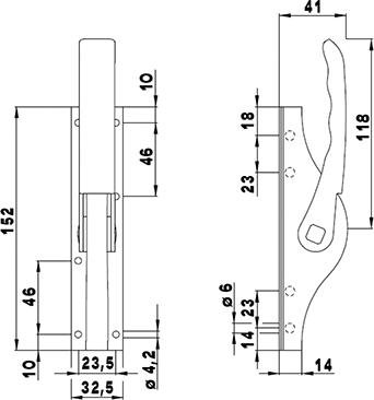 Tortreibriegel DENI Plano 2.0 Produktbild img2 L