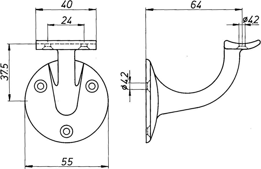 Geländerstütze Nr. 5232 Produktbild img2 L
