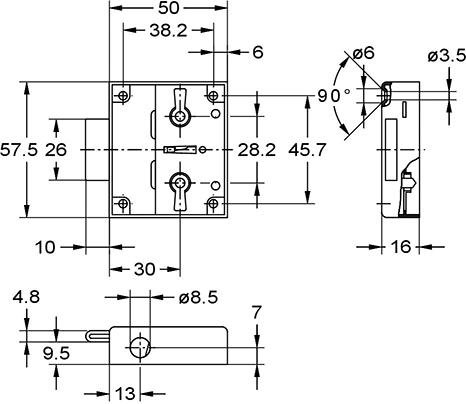 7010.30002 Drehstangen- Schloss Stahl JuNie Produktbild img2 L