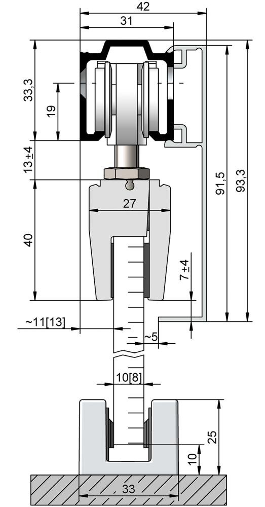 HELM Klipsblende für Glasschiebetüren Produktbild img1 L