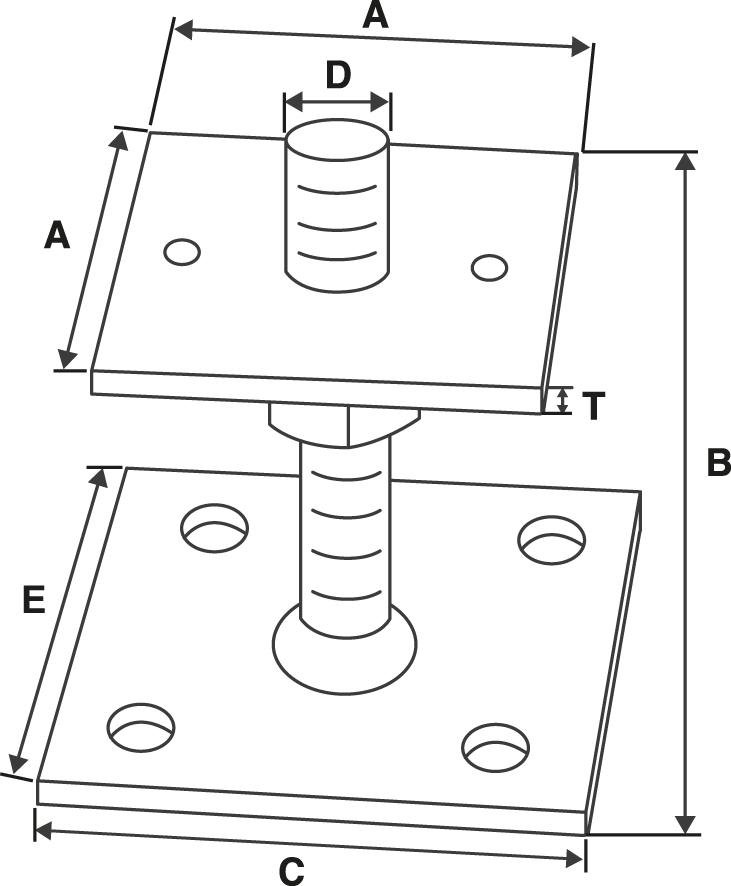 Pfostenhalter PCN70-R und PCN80-R Produktbild img1 L
