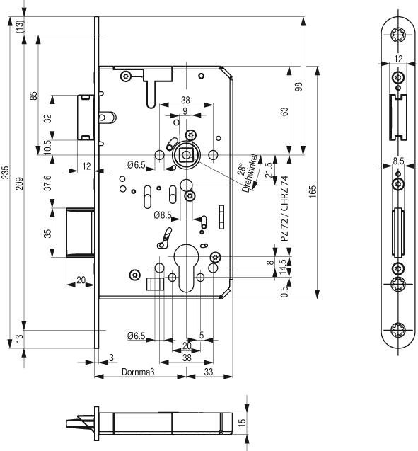 PA-Schl.PZ,65/72/9,24rd, PAF-B,B-2320, DL,ERmatt Produktbild img2 L