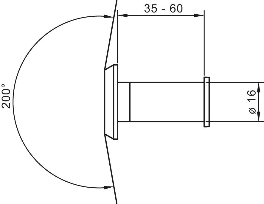 Türspion, Ø 16 mm Produktbild img1 L