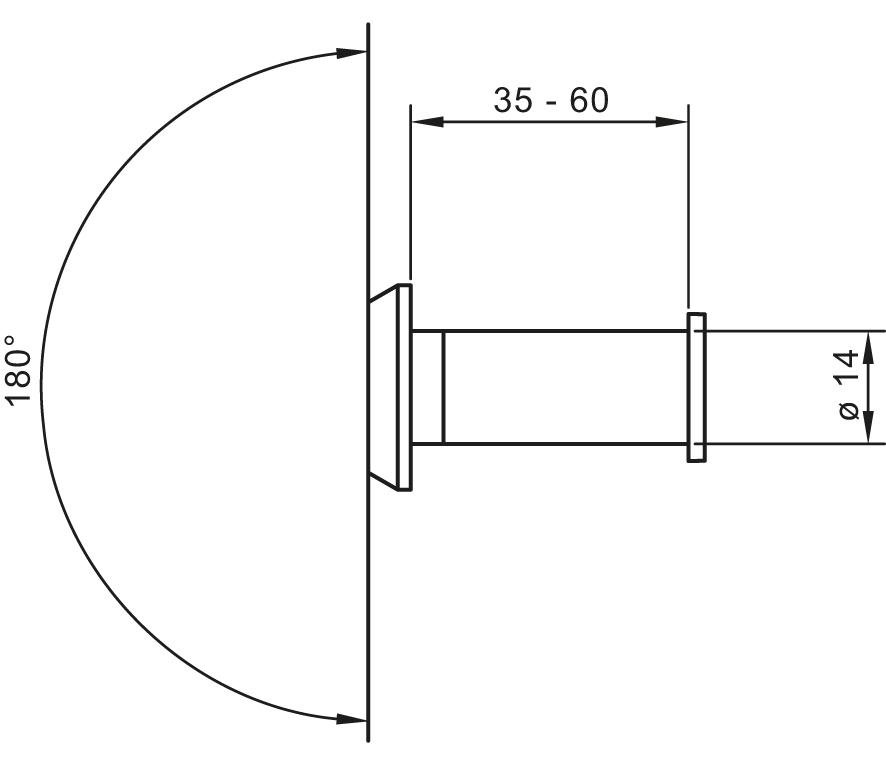Türspion, Ø 14 mm Produktbild img2 L