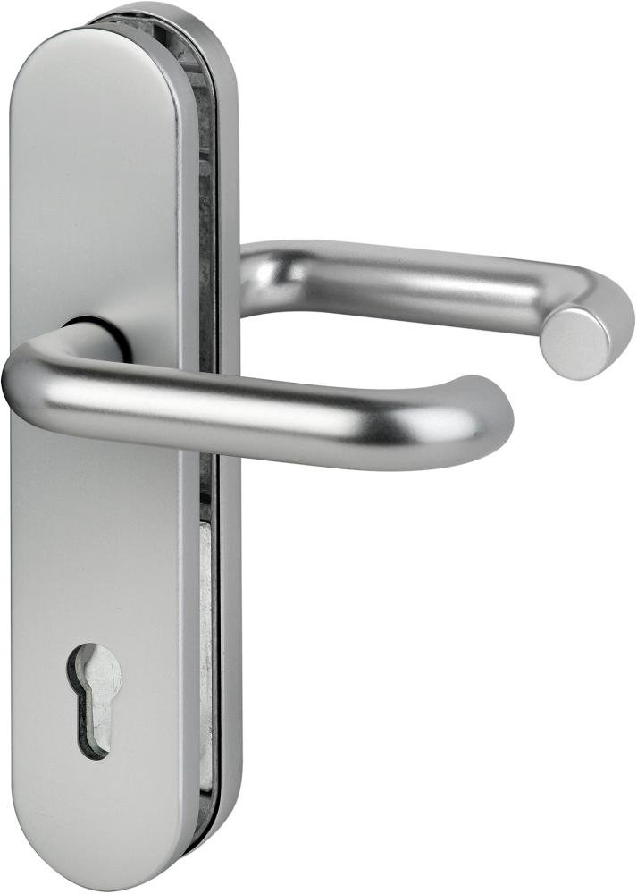 Drücker-Garnitur, SI-DRG Logo 8753/9203, LS ov.,12mm,ES1/PZ 92/10,ER,TS 65-75 Produktbild img1 L