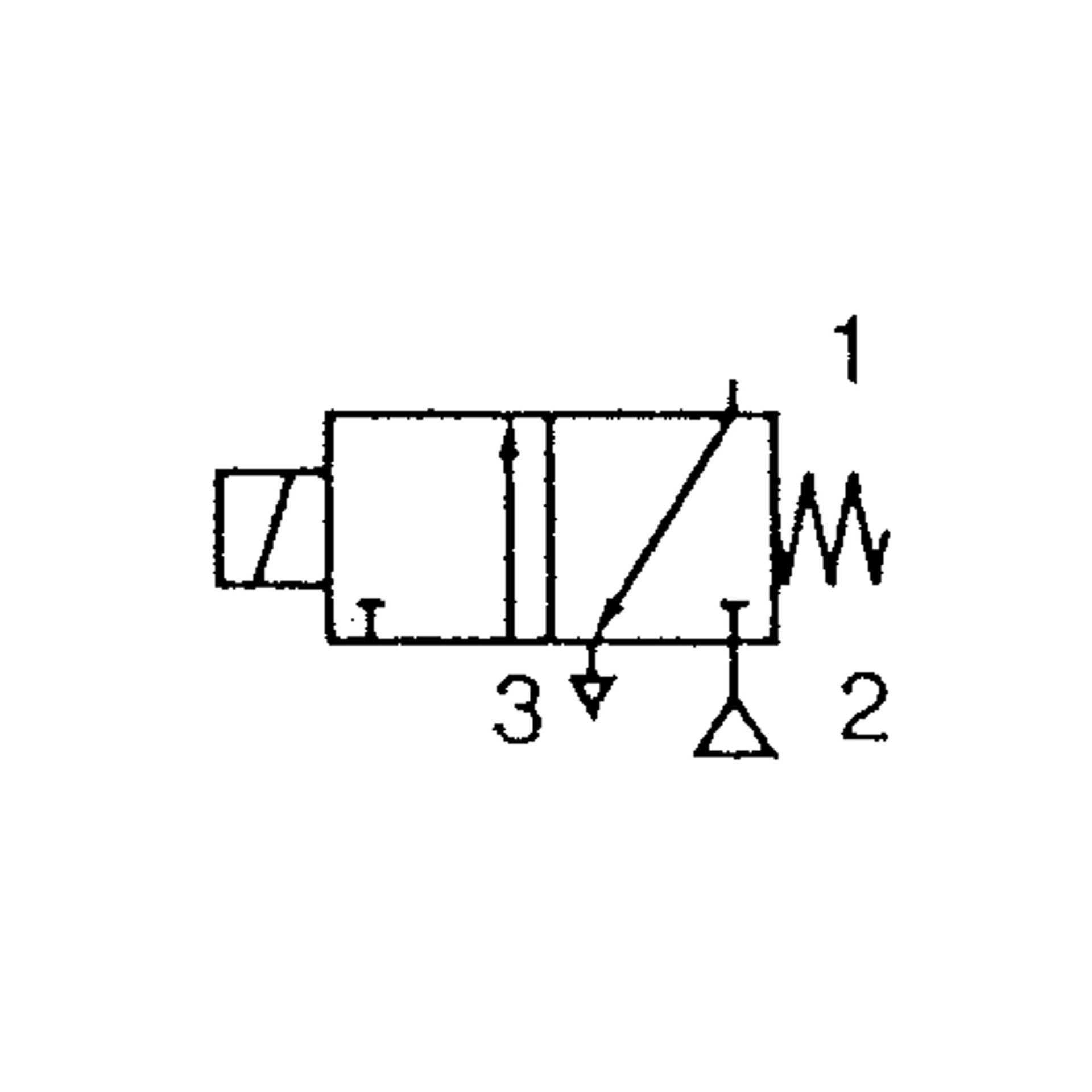 RIEGLER 3/2-Wege-MV.,MS,NC,direktgesteuert 230 V,50-60 Hz,NBR,Rp 1/4, PN 0-6 bar Produktbild img3 L