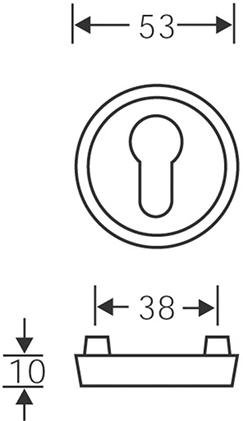 Schutzrosette PZ + 1735 7392, Alu F1 FSB Produktbild img2 L