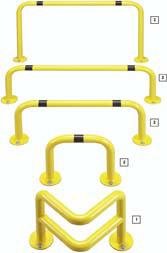 Rammschutzbügel U-Form H300xL400 mm grundiert/gelb RAL1018 für Regaldurchgänge Produktbild img1 L