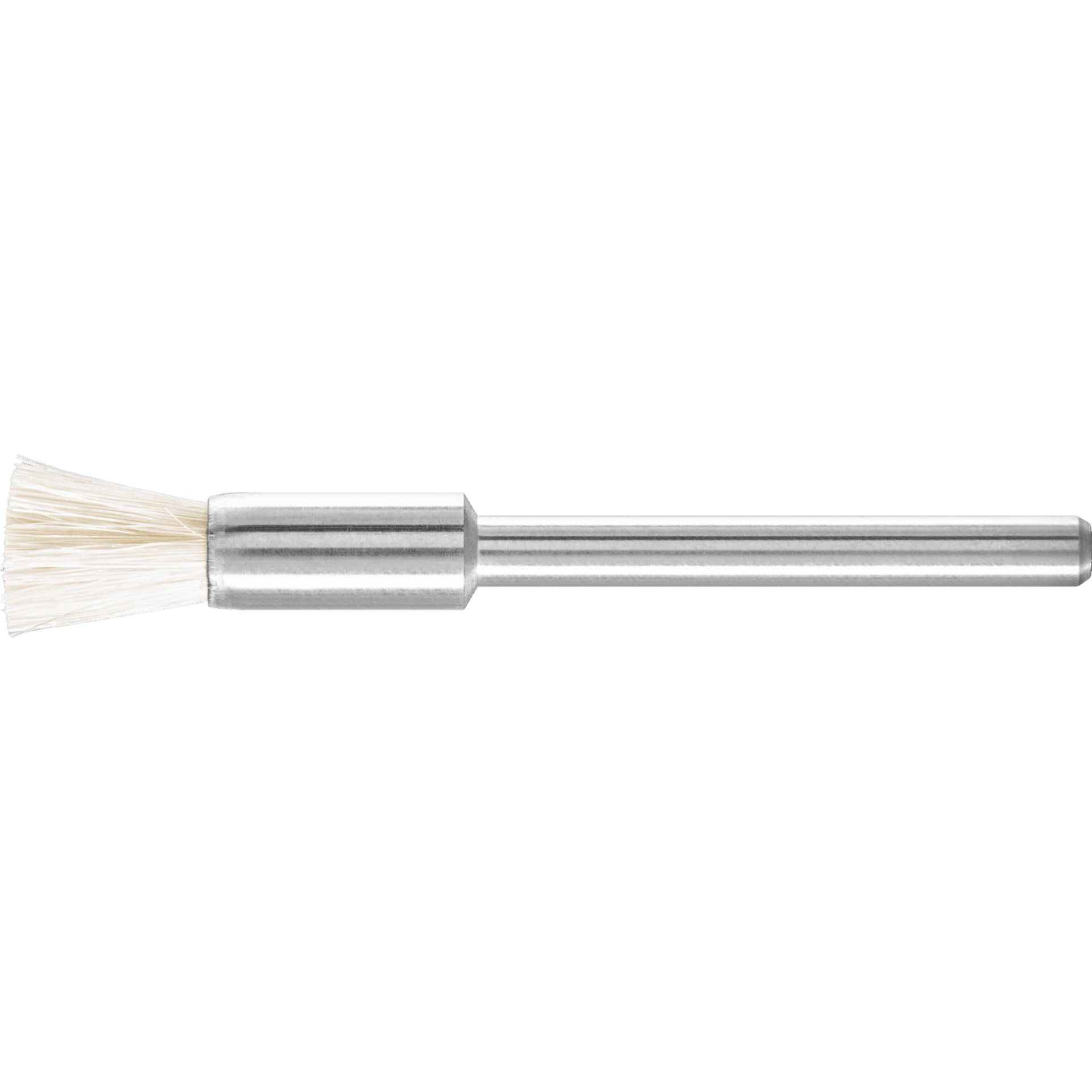 PFERD TOOLS Miniatur-Pinselbürste PBU Ø5 mm Schaft-Ø3 mm weißes Ziegenhaar Produktbild img1 L
