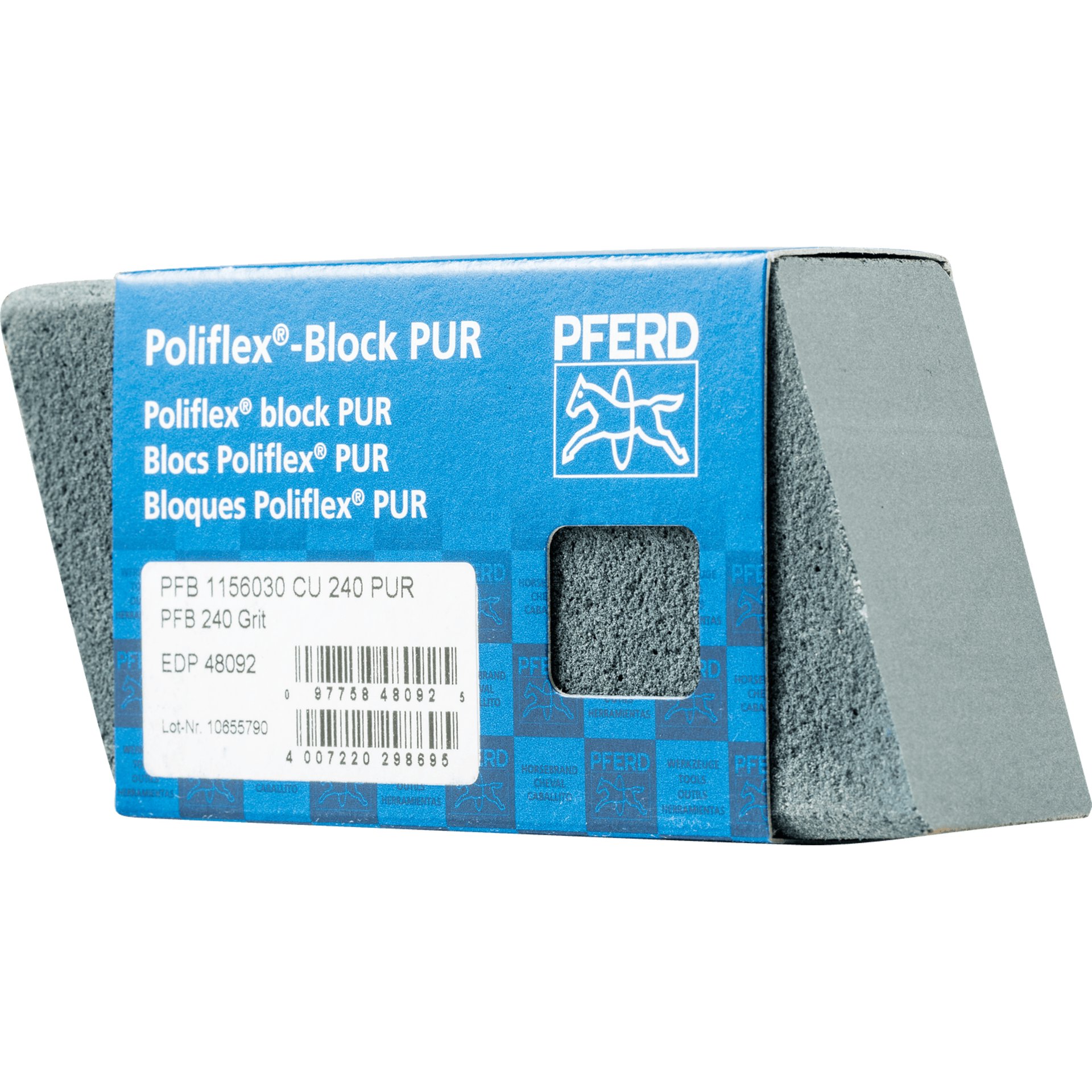 PFERD TOOLS Poliflex Schleifblock 30x60x115 mm Bindung PUR SIC240 für Feinschliff und Finish Produktbild img1 L