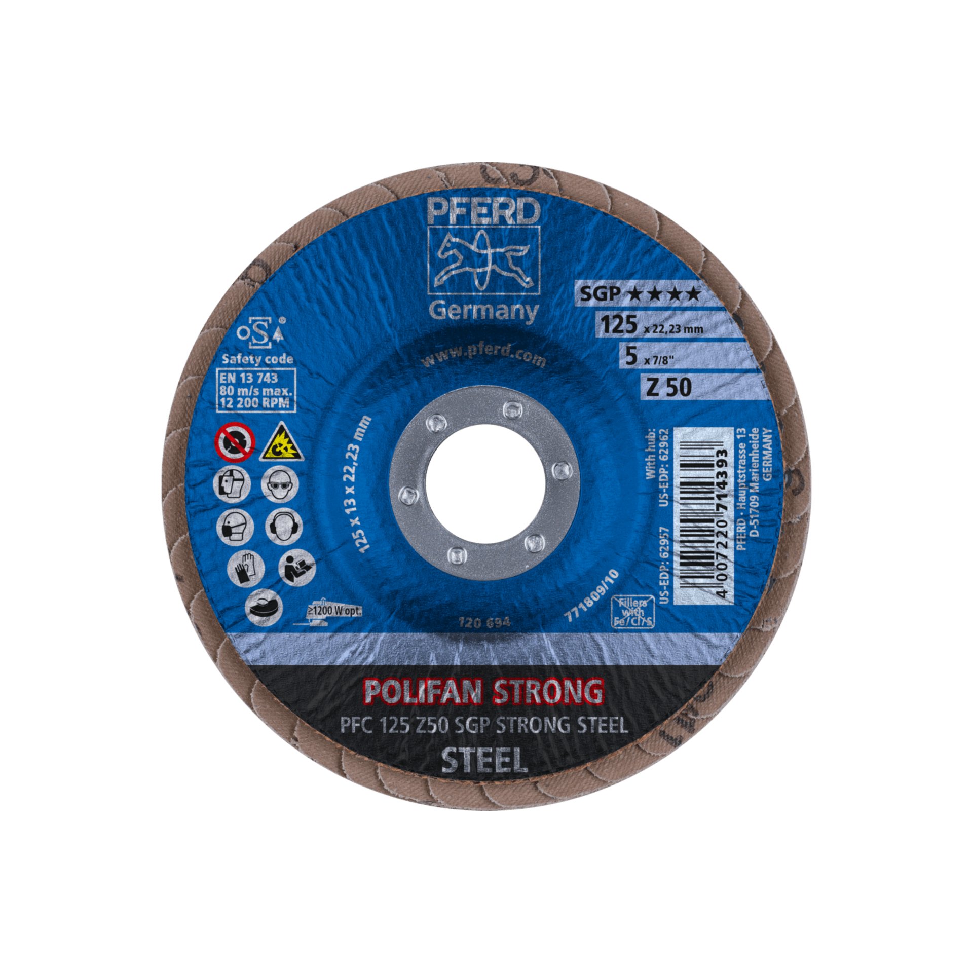 PFERD TOOLS POLIFAN-Fächerscheiben Zirkonkorund Z SGP STRONG STEEL ★★★★ Produktbild img2 L