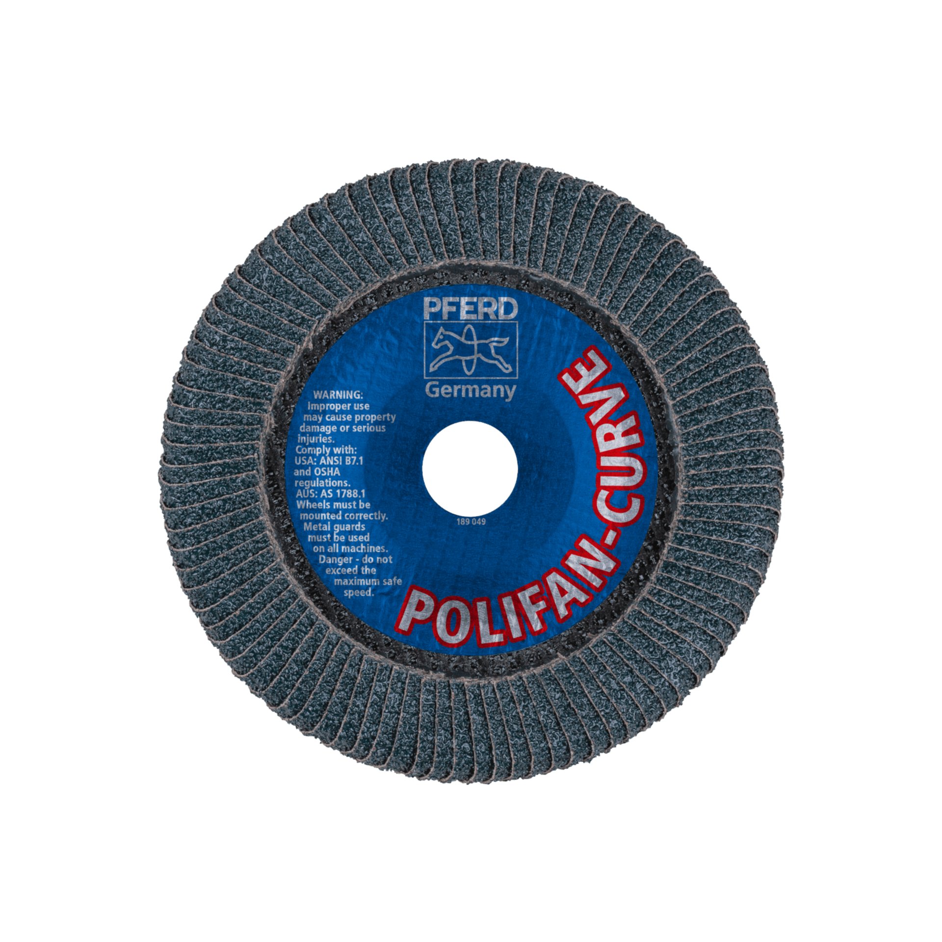 PFERD TOOLS POLIFAN CURVE Fächerscheibe PFR 150x22,23 mm Breite L Z40 SGP STEELOX für Stahl/Edelstahl Produktbild img3 L