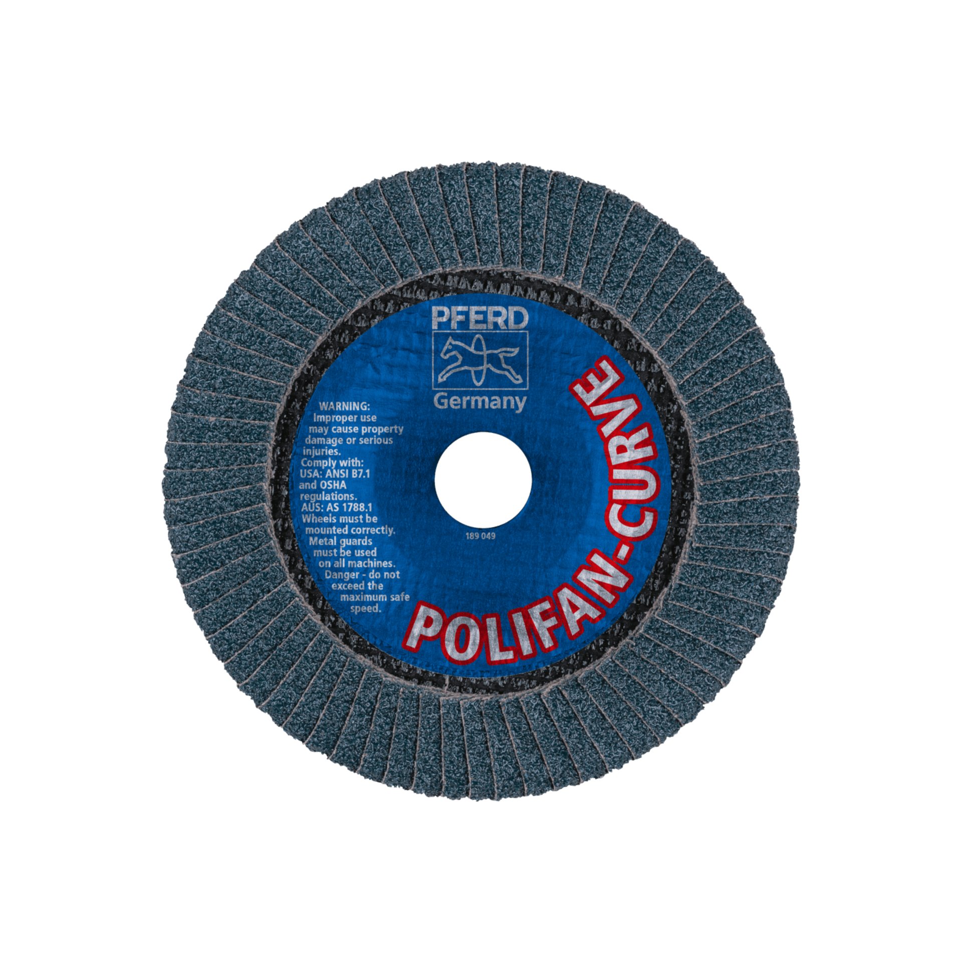 PFERD TOOLS POLIFAN CURVE Fächerscheibe PFR 150x22,23 mm Breite M Z40 SGP STEELOX für Stahl/Edelstahl Produktbild img3 L