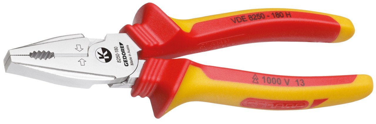 GEDORE VDE 8250 H VDE-Kraft-Kombinationszange mit Hüllenisolierung Produktbild img2 L