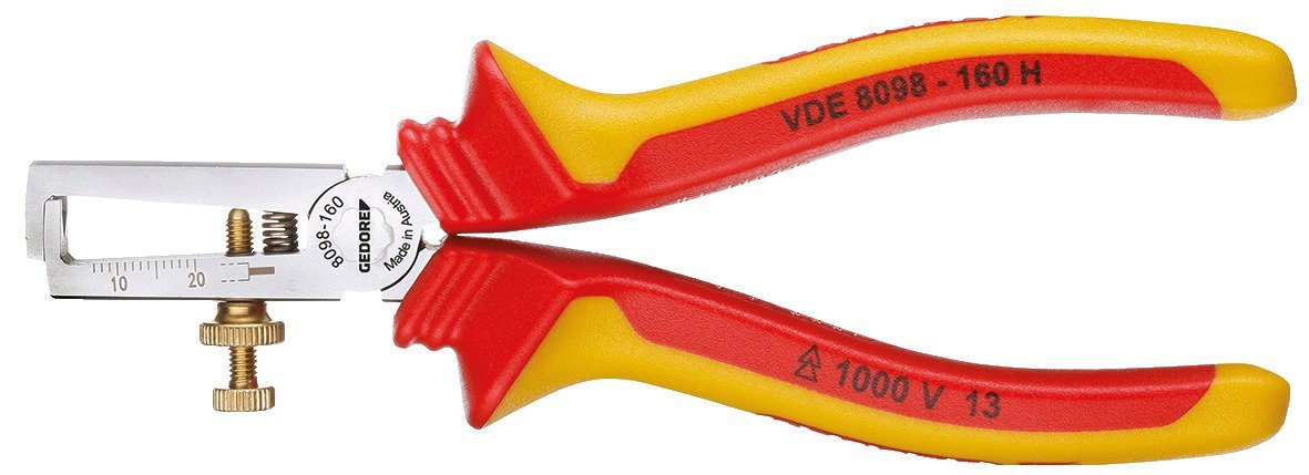 GEDORE VDE 8098-160 H VDE-Abisolierzange mit Hüllenisolierung 160 mm Produktbild img1 L