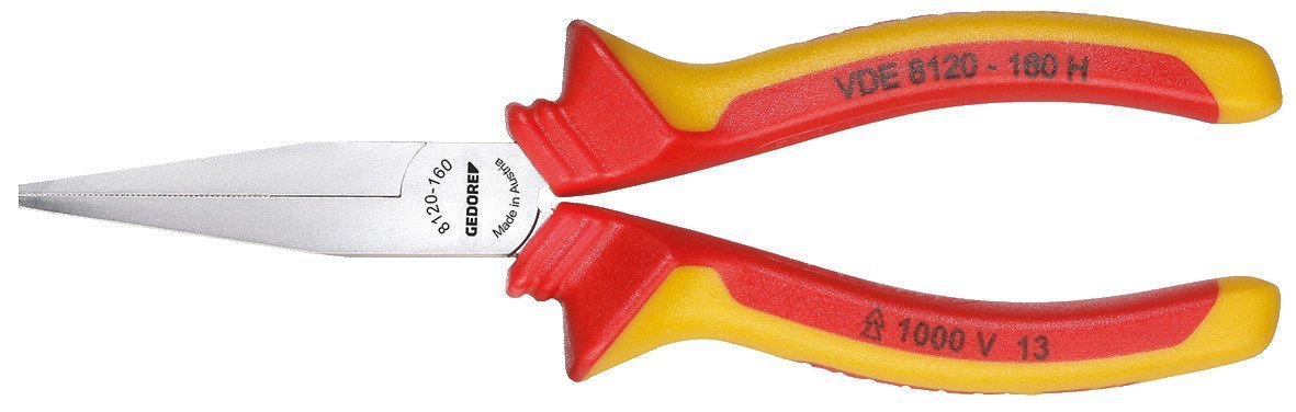 GEDORE VDE 8120-160 H VDE-Flachzange mit Hüllenisolierung 160 mm Produktbild img1 L