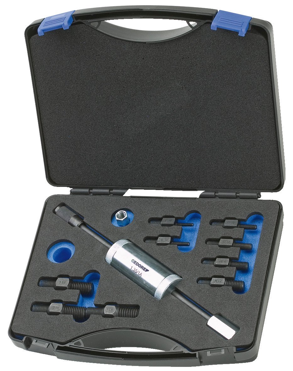 GEDORE 1.81/K-12 Gewindeadapter-Satz mit Gleithammer 700 g, 11-teilig Produktbild img1 L