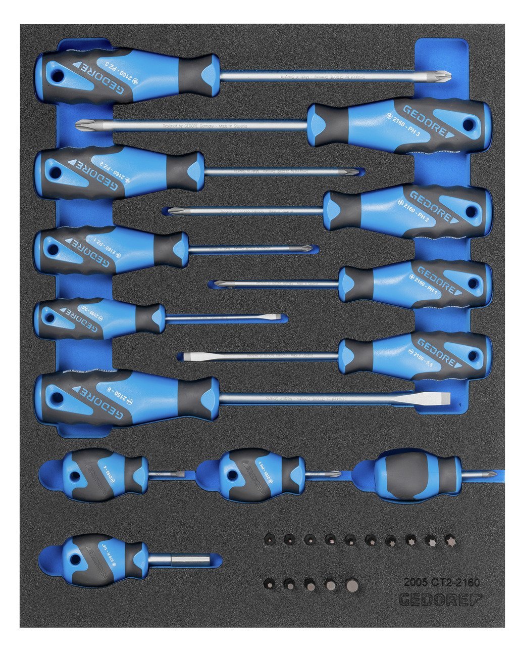 GEDORE 2005 CT2-2160 Schraubendreher-Satz in Check-Tool-Modul, 15-teilig Produktbild img1 L
