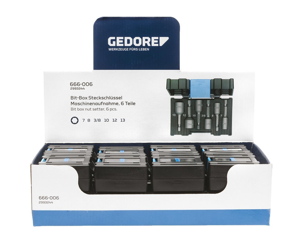 GEDORE VS 666-006 Display mit 16x Bit-Box Steckschlüssel Produktbild img1 L