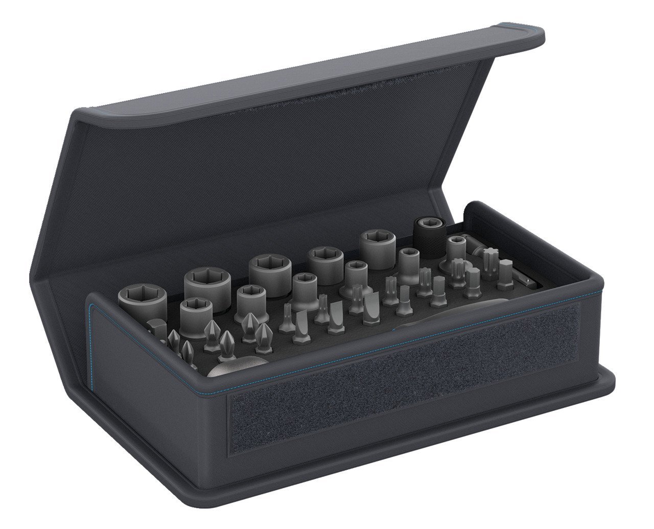GEDORE TC 666-MU-20 Bit-Steckschlüssel-Satz mit Knarre 1/4" 35-teilig Produktbild img2 L