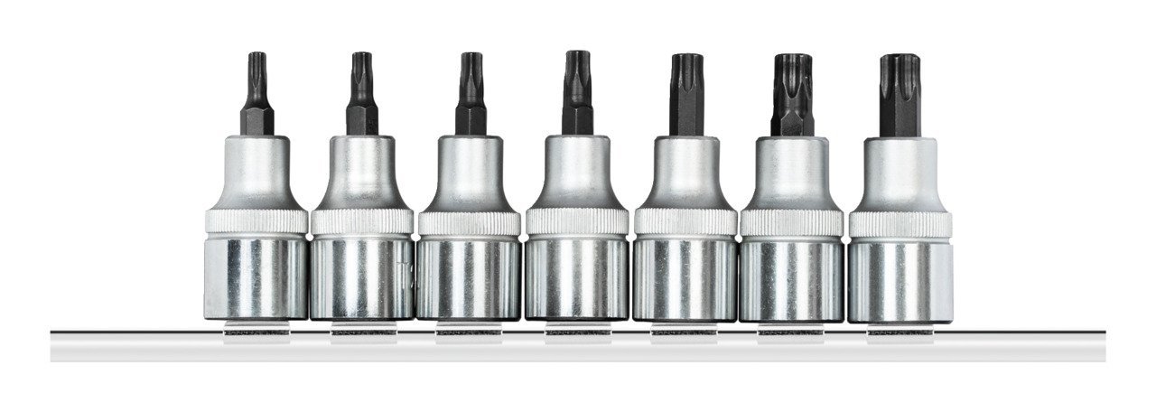 GEDORE R62458107 Schraubendrehereinsätze 1/2 +Leiste 7-teilig Produktbild img1 L