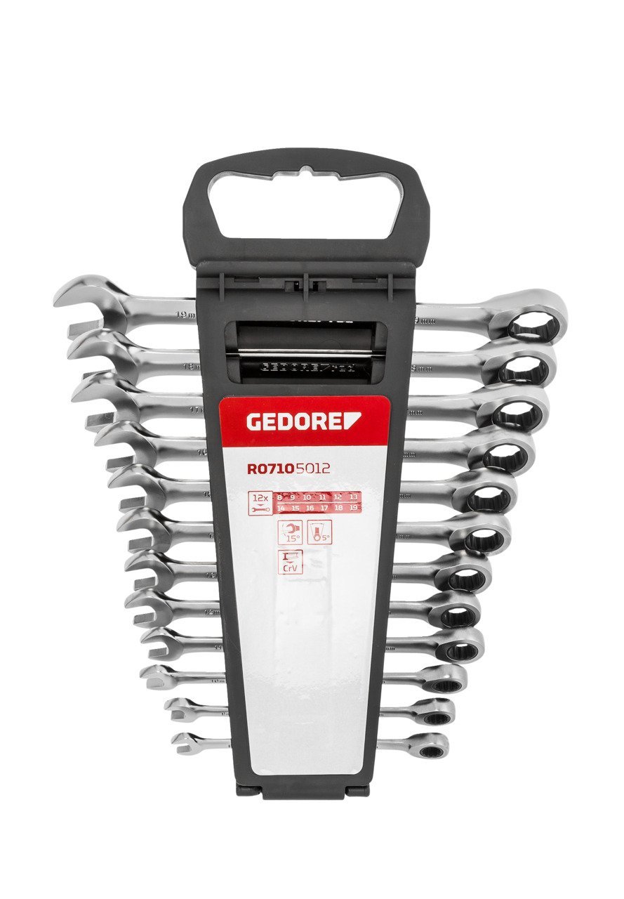 GEDORE R07105012 Ringratschenmaulschlüssel Satz SW8-19 mm 12-teilig Produktbild img1 L