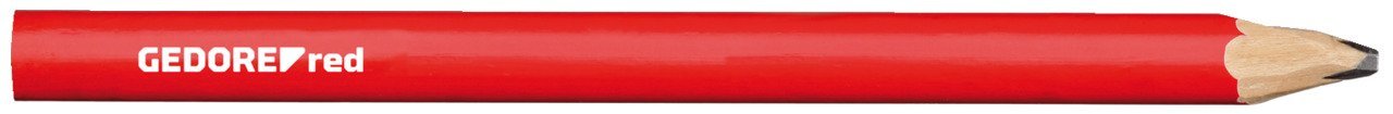 GEDORE R90950012 Handwerker-Bleistift 75mm oval rot 12 Stück Produktbild img1 L