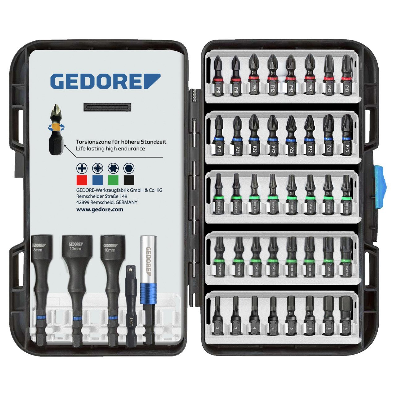 GEDORE 666-045 Torsions-Bit-Set 45-teilig Produktbild img1 L