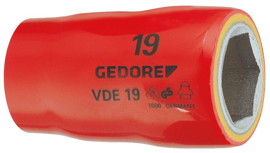 GEDORE VDE 19 19 VDE-Steckschlüsseleinsatz 1/2" 6-kant 19 mm Produktbild img1 L