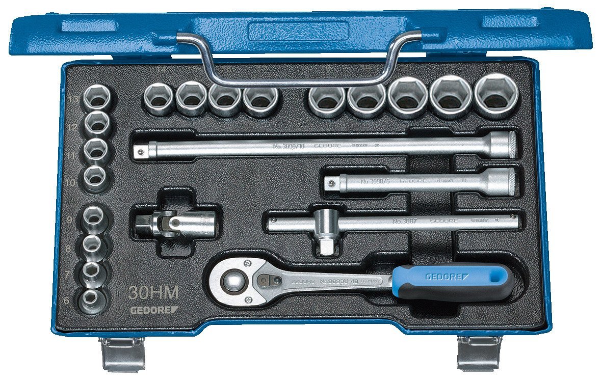 30 HMU-10 Steckschlüssel-Satz 3/8" 22-teilig 6-kant 6-22 mm Produktbild img1 L
