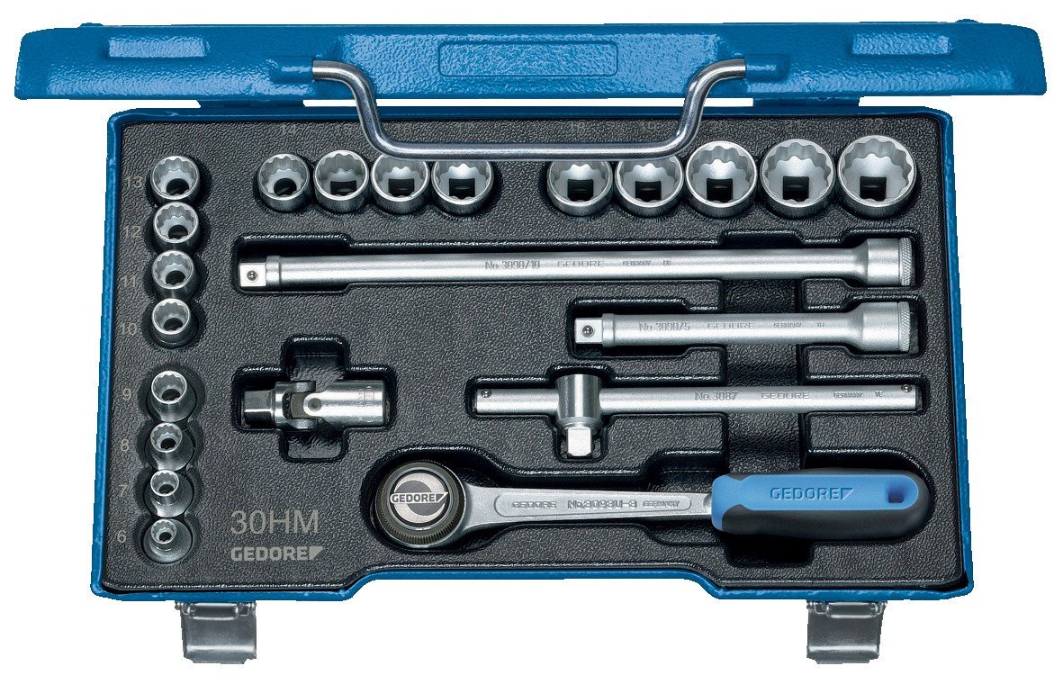 GEDORE D 30 HMU-3 Steckschlüssel-Satz 3/8" 22-teilig UD-Profil 6-22 mm Produktbild img1 L
