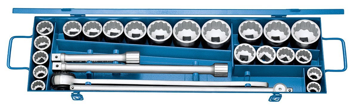 GEDORE D 32 EMAU-2 Steckschlüssel-Satz 3/4" 25-teilig UD-Profil mm+ZOLL Produktbild img1 L