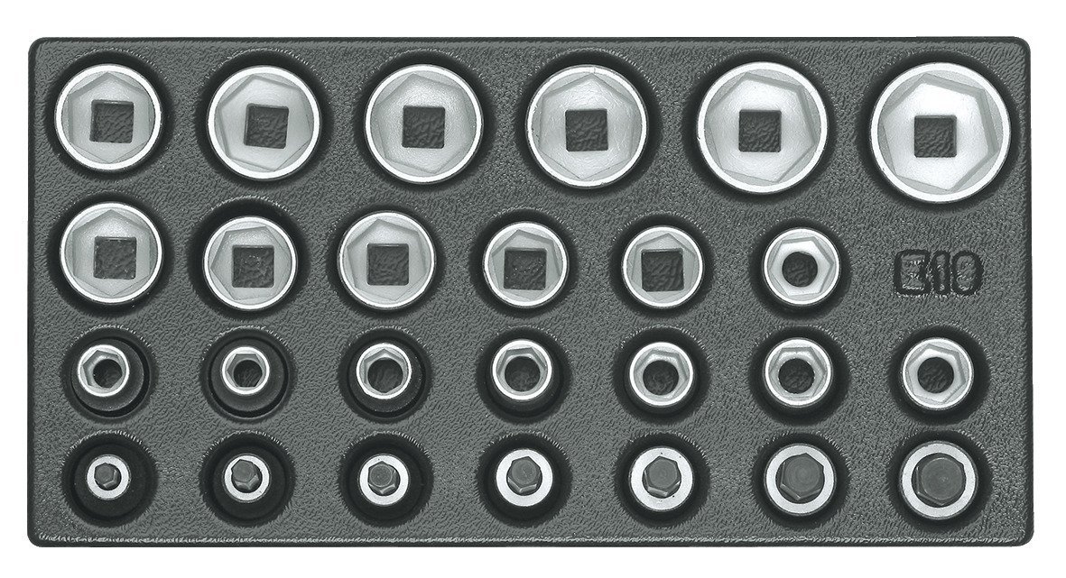 1500 ES-19 Satz Steckschlüsseleinsätze 1/2", 6-kant, in 1/3 ES-Modul Produktbild img1 L