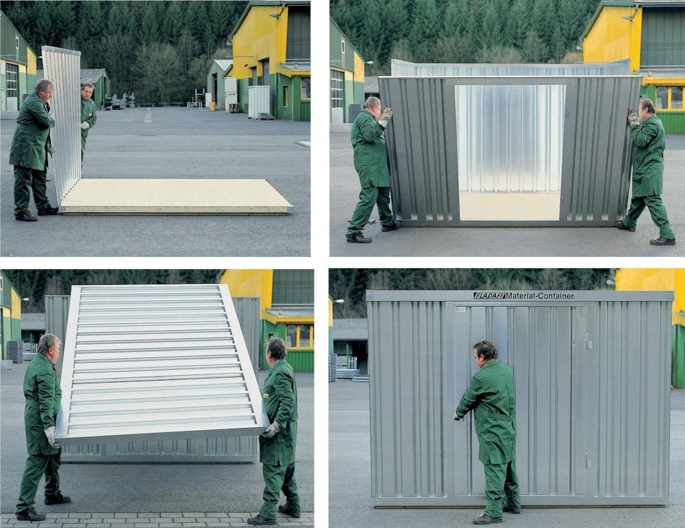 SÄBU Materialcontainer 2x2x 2m verzinkt zerlegt Produktbild img3 L