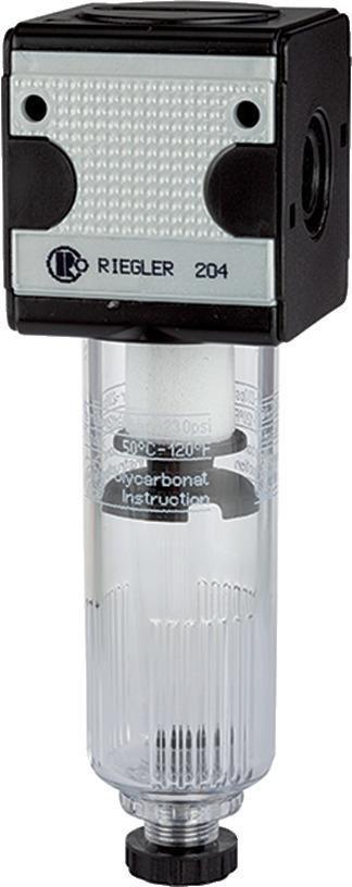 RIEGLER Filter multifix mit Polycarbonatbehälter 16bar BG1 G1/4" Produktbild img1 L