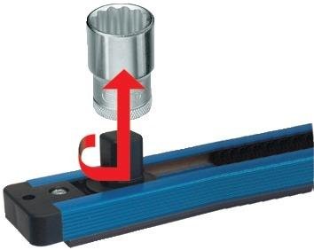 GEDORE Steckleiste mit 13 Außen-sowie 2 Innen-4-kant-Adaptern 1/4" 380mm Produktbild img2 L