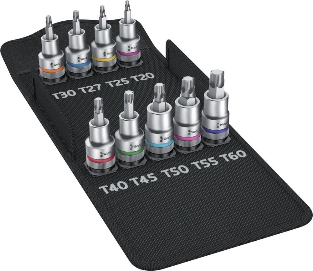 WERA Schraubendrehereins-atz-Garnitur Zyklop 1/2" Haltefunktion TX T20-60 9-teilig Produktbild img1 L