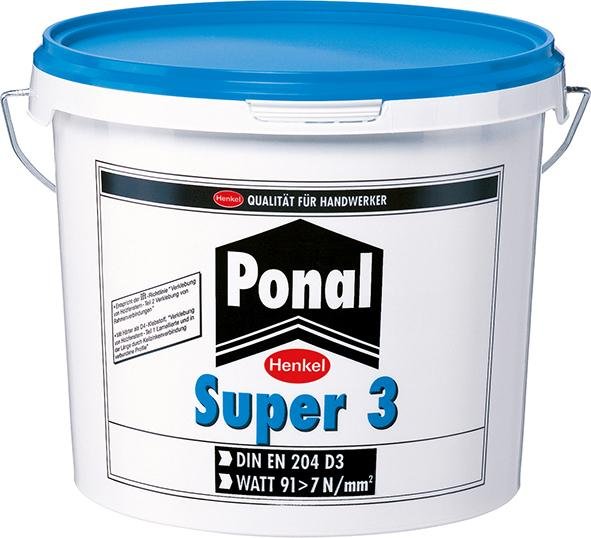 Ponal Wasserfest Super 3 Holzleim 10kg Eimer (F) Weißleim Henkel Produktbild img1 L
