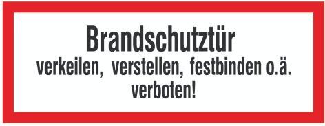 SAFETYMARKING Hinweisschild Brandschutztür verkeilen Folie 297x105mm Produktbild img1 L