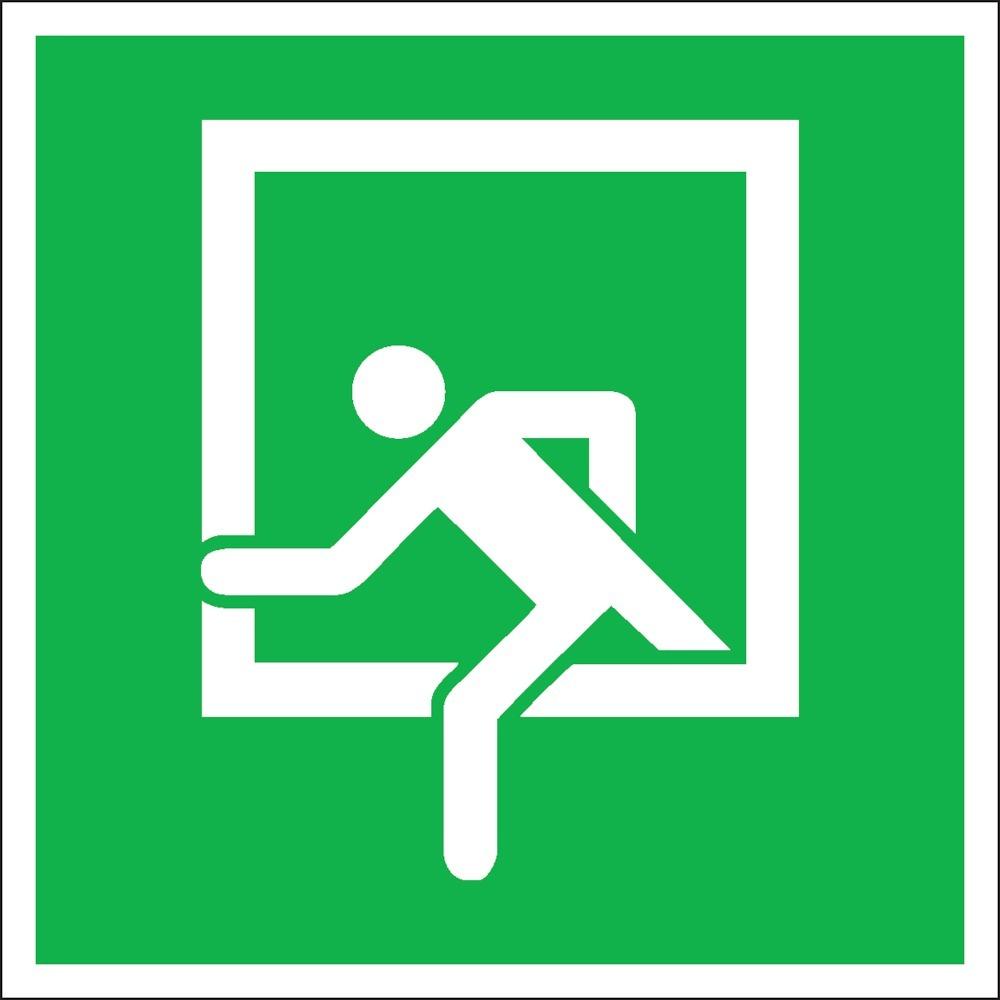 Rettungsschild, Notausstieg/Fluchtweg Produktbild img1 L